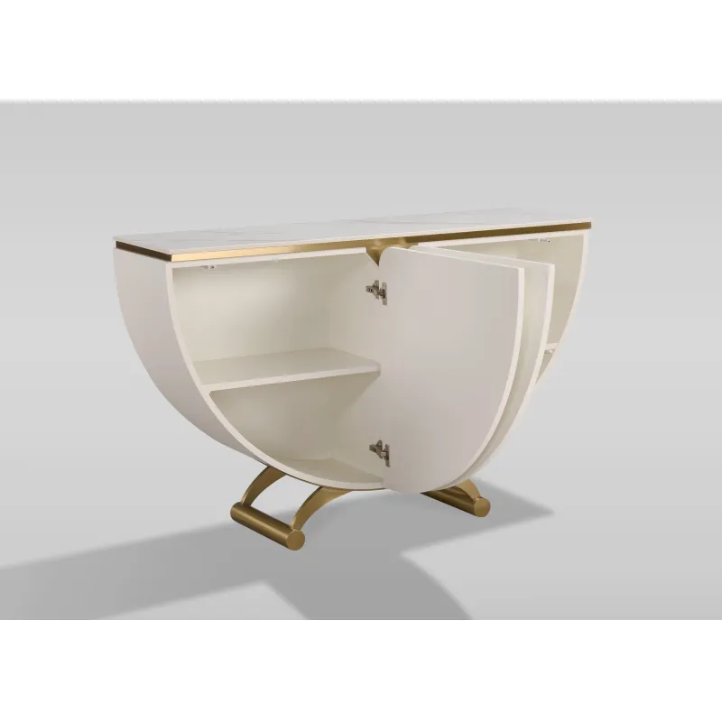 Spintelė STILI, off-white, 140x35x86 cm