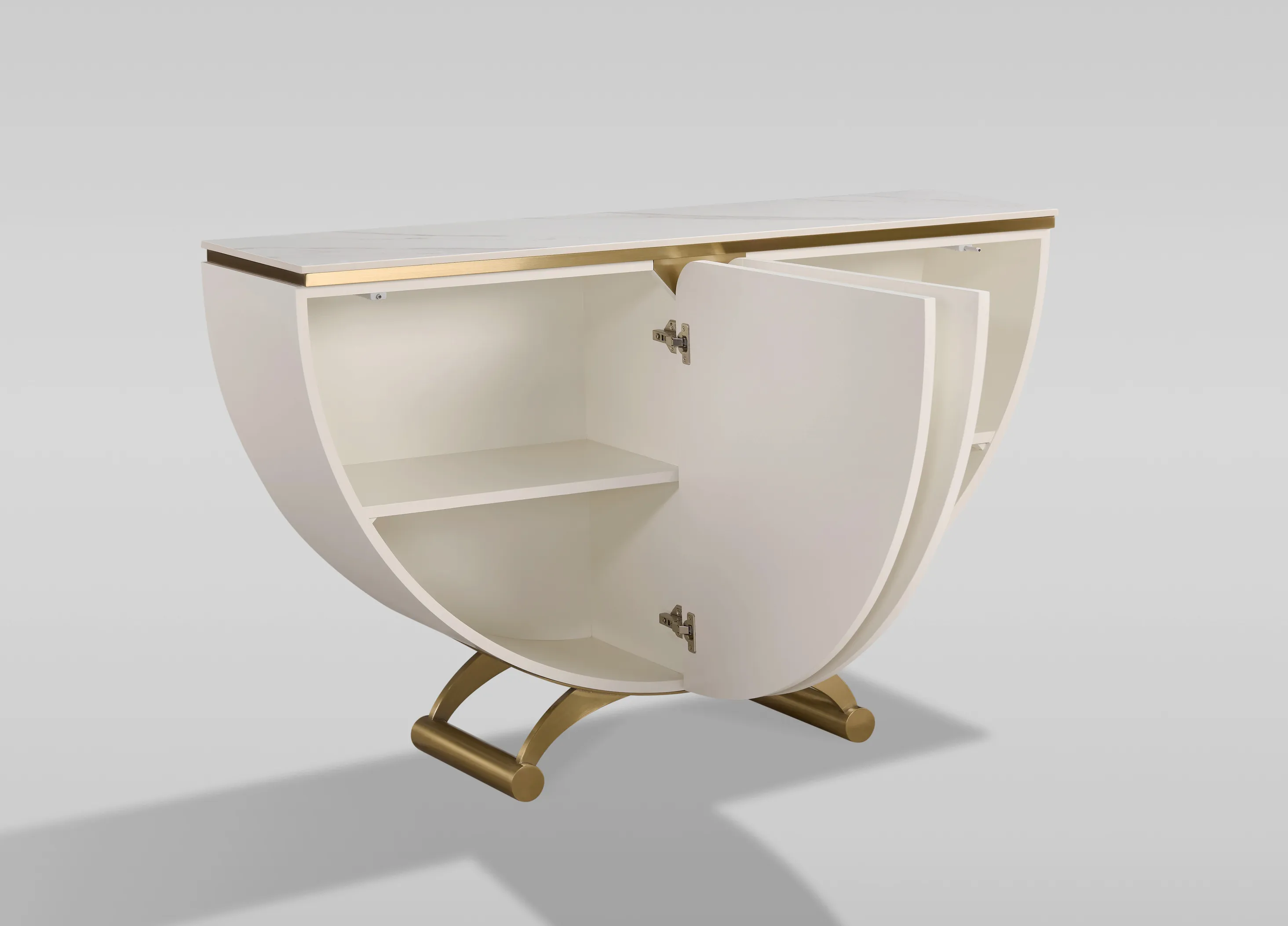 Spintelė STILI, off-white, 140x35x86 cm