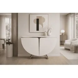 Spintelė STILI, off-white, 140x35x86 cm