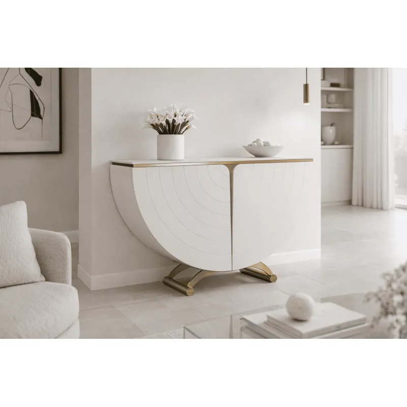 Spintelė STILI, off-white, 140x35x86 cm