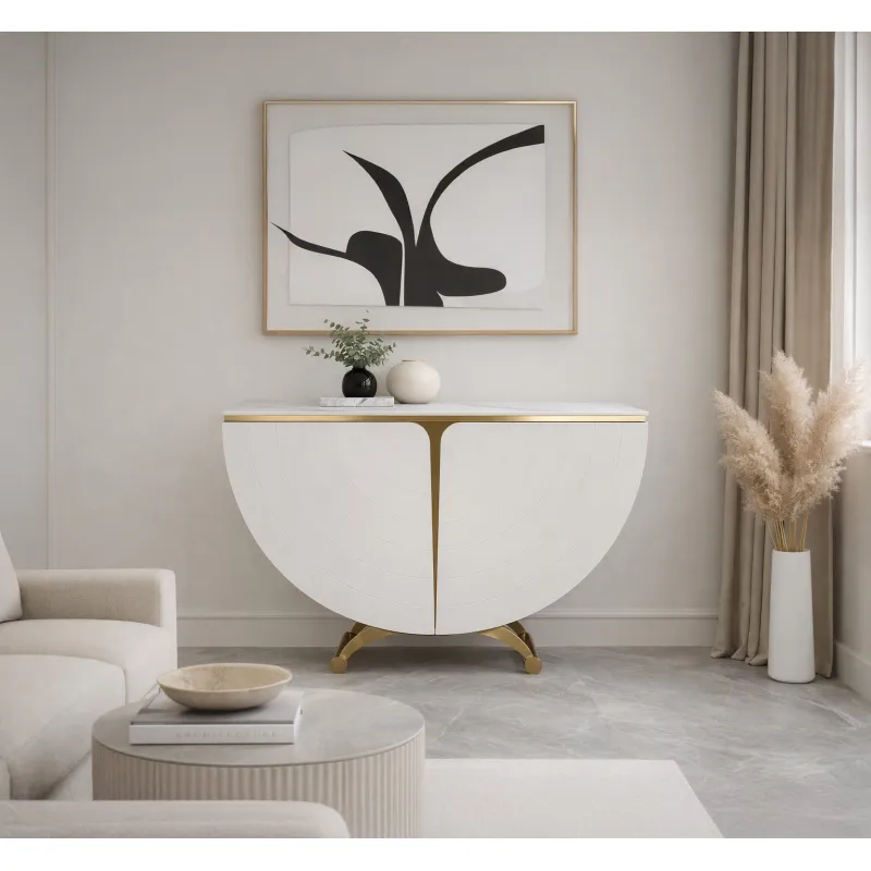 Spintelė STILI, off-white, 140x35x86 cm