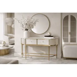 Konsolė STILI, aukso, 140x35x86 cm