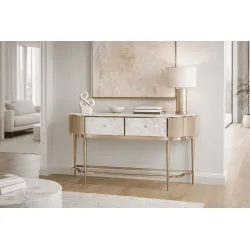 Konsolė STILI, aukso, 140x35x86 cm