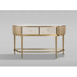 Konsolė STILI, aukso, 140x35x86 cm
