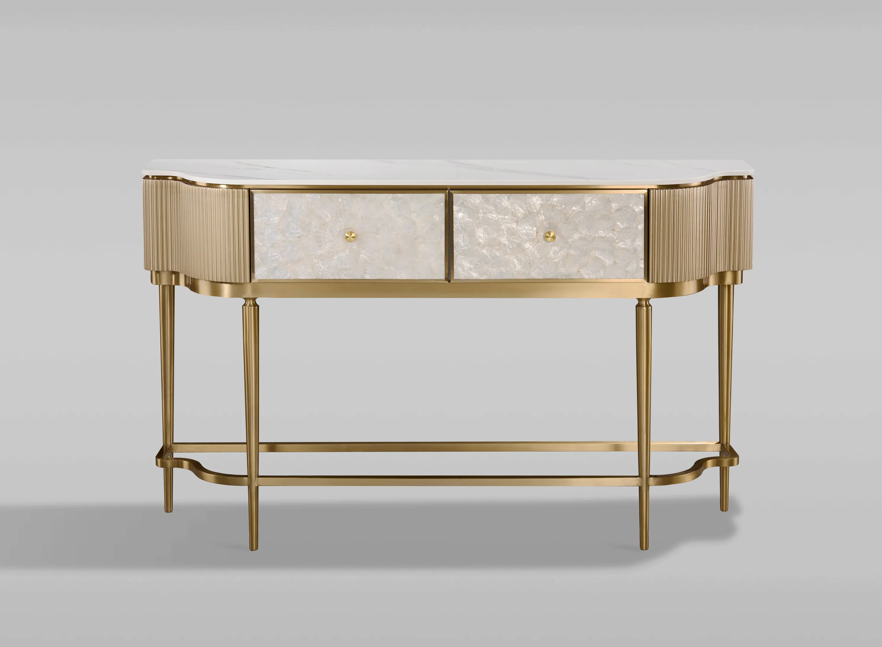 Konsolė STILI, aukso, 140x35x86 cm