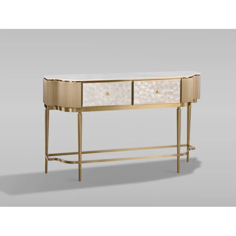 Konsolė STILI, aukso, 140x35x86 cm