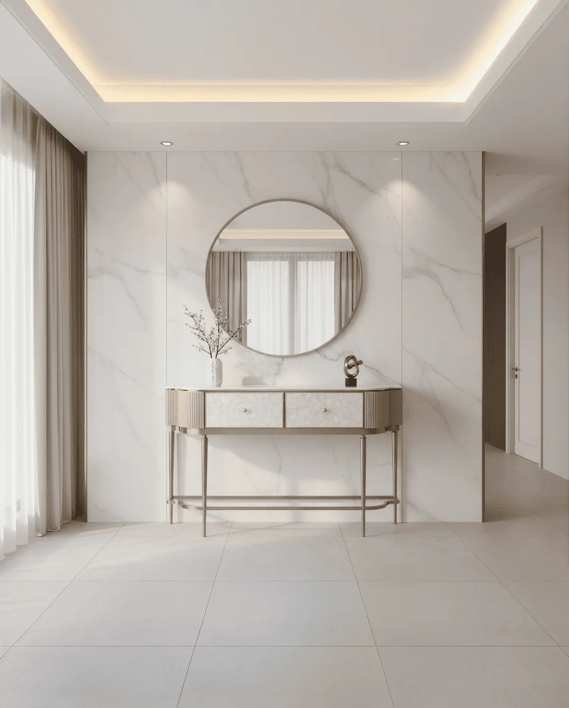 Konsolė STILI, aukso, 140x35x86 cm