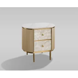 Naktinis staliukas STILI, aukso, 55x40x55 cm