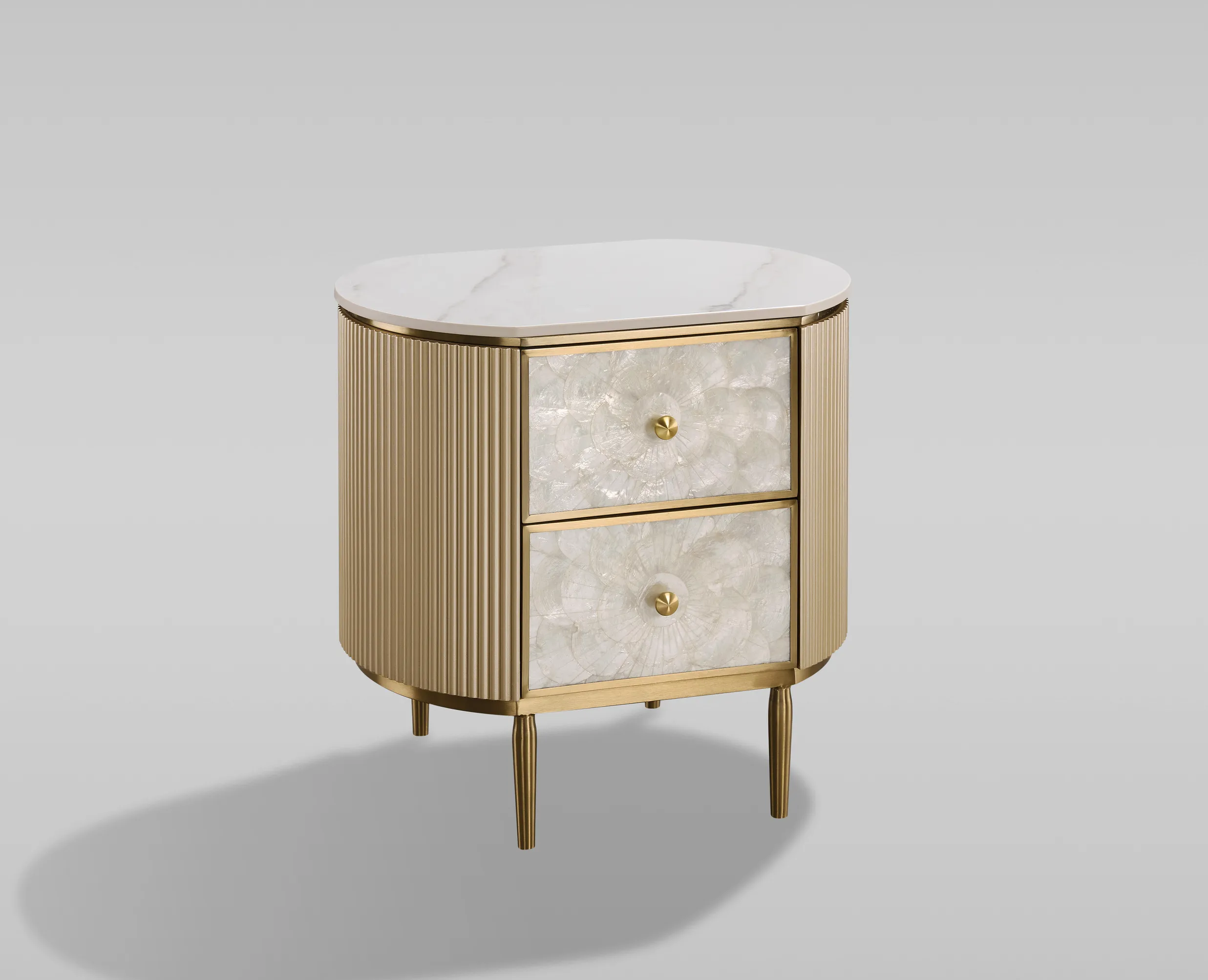 Naktinis staliukas STILI, aukso, 55x40x55 cm