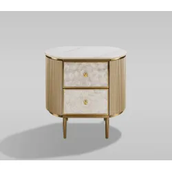 Naktinis staliukas STILI, aukso, 55x40x55 cm