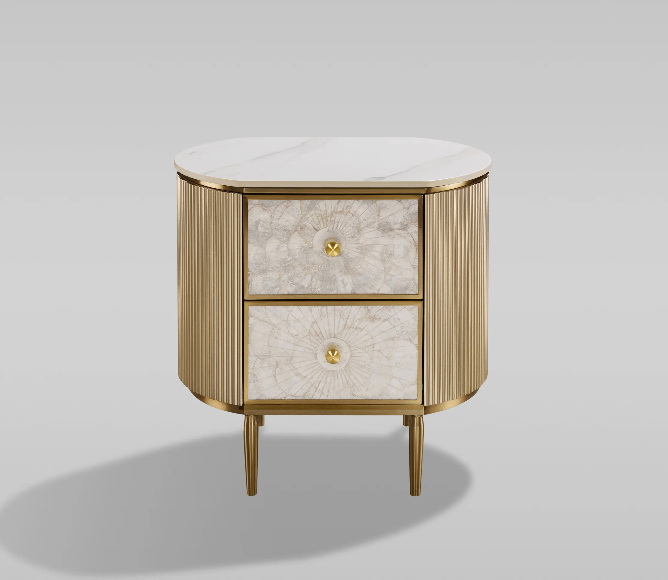 Naktinis staliukas STILI, aukso, 55x40x55 cm