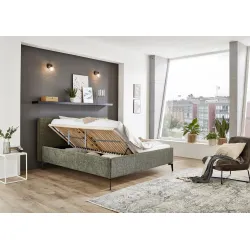 Lova 140/160/180 cm RIVO su patalynės dėže, alyvuogių