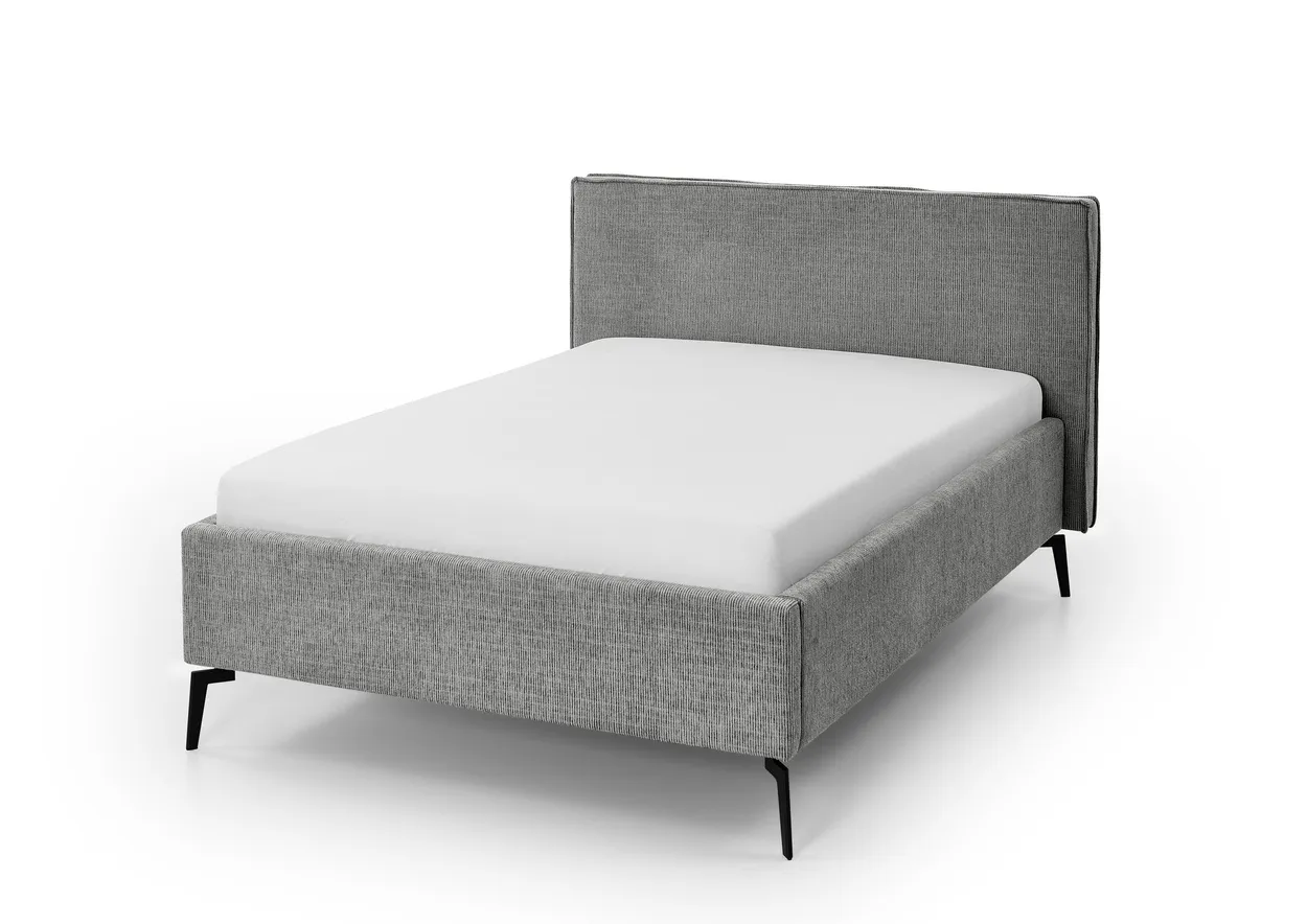 Lova 140/160/180 cm RIVO su patalynės dėže, pilka