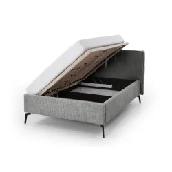 Lova 140/160/180 cm RIVO su patalynės dėže, pilka