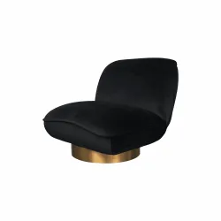 Poilsio fotelis NUA, juodas, 88x92x77 cm