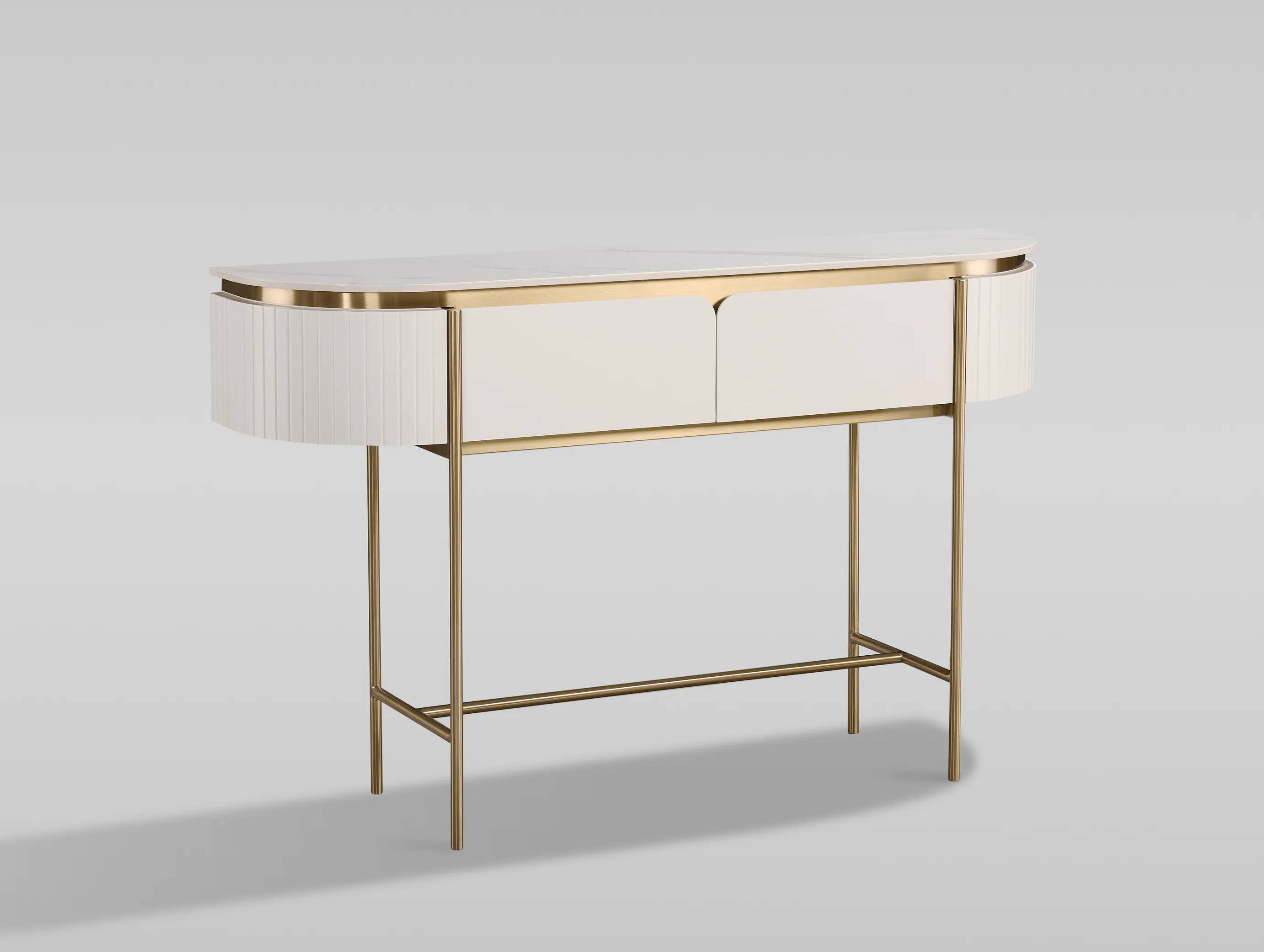 Konsolė STILI, balta ecru, 140x35x86 cm
