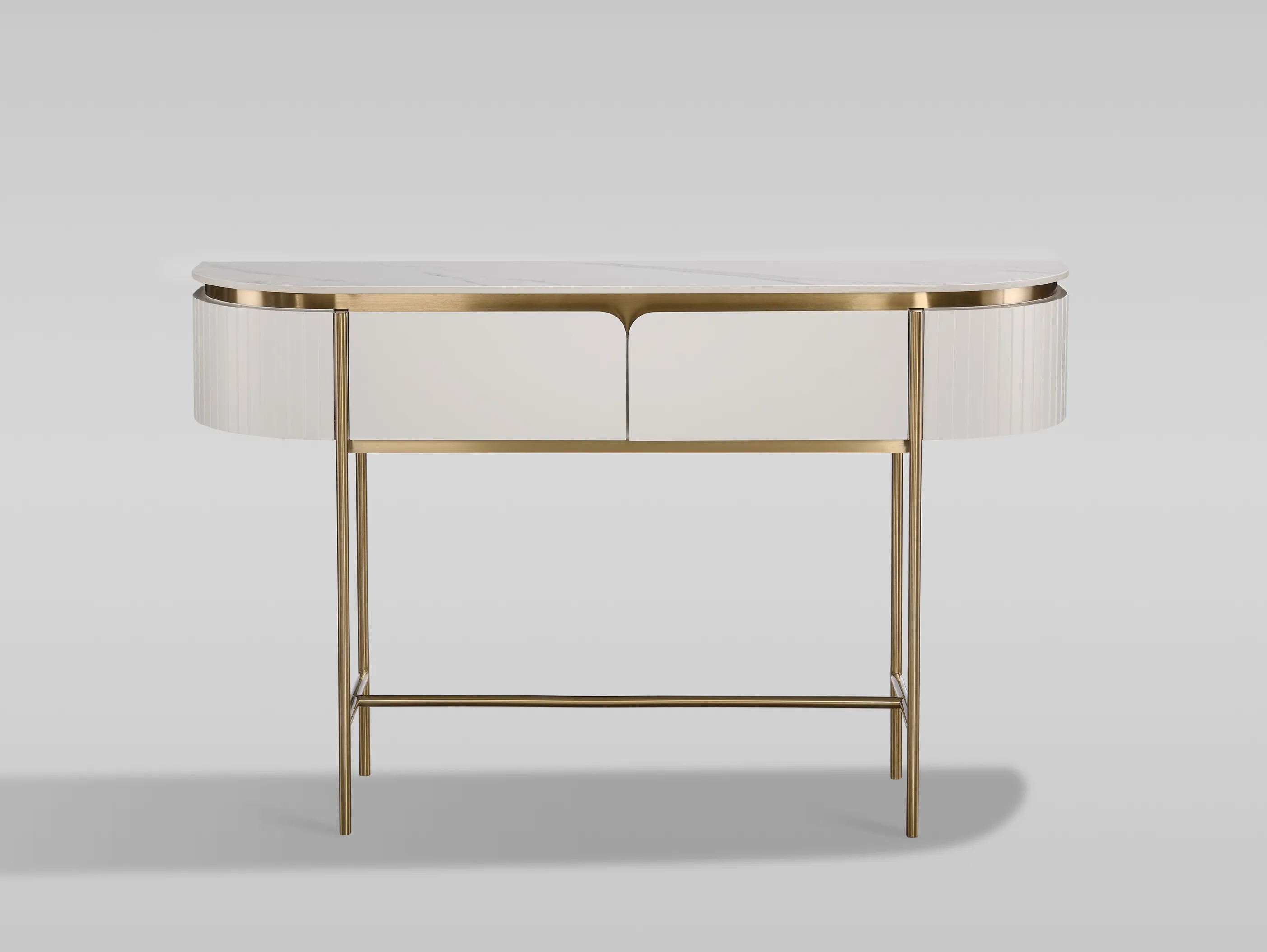 Konsolė STILI, balta ecru, 140x35x86 cm