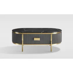 Žurnalinis-kavos staliukas STILI, grafito, 124x71x48 cm