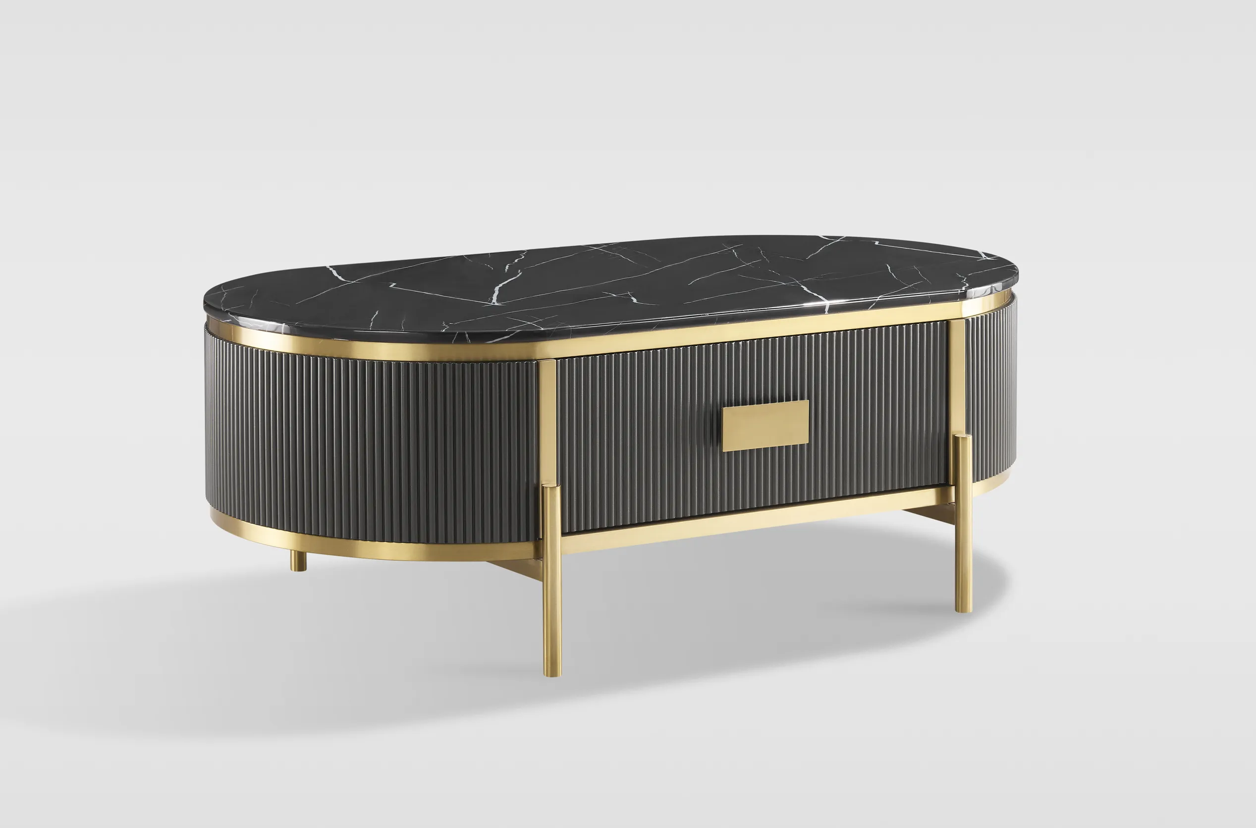 Žurnalinis-kavos staliukas STILI, grafito, 124x71x48 cm