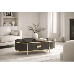 Žurnalinis-kavos staliukas STILI, grafito, 124x71x48 cm