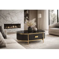 Žurnalinis-kavos staliukas STILI, grafito, 124x71x48 cm