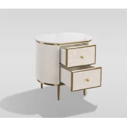 Naktinis staliukas STILI, off-white, 55x40x55 cm