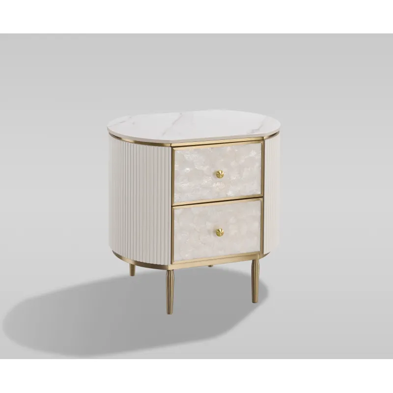 Naktinis staliukas STILI, off-white, 55x40x55 cm