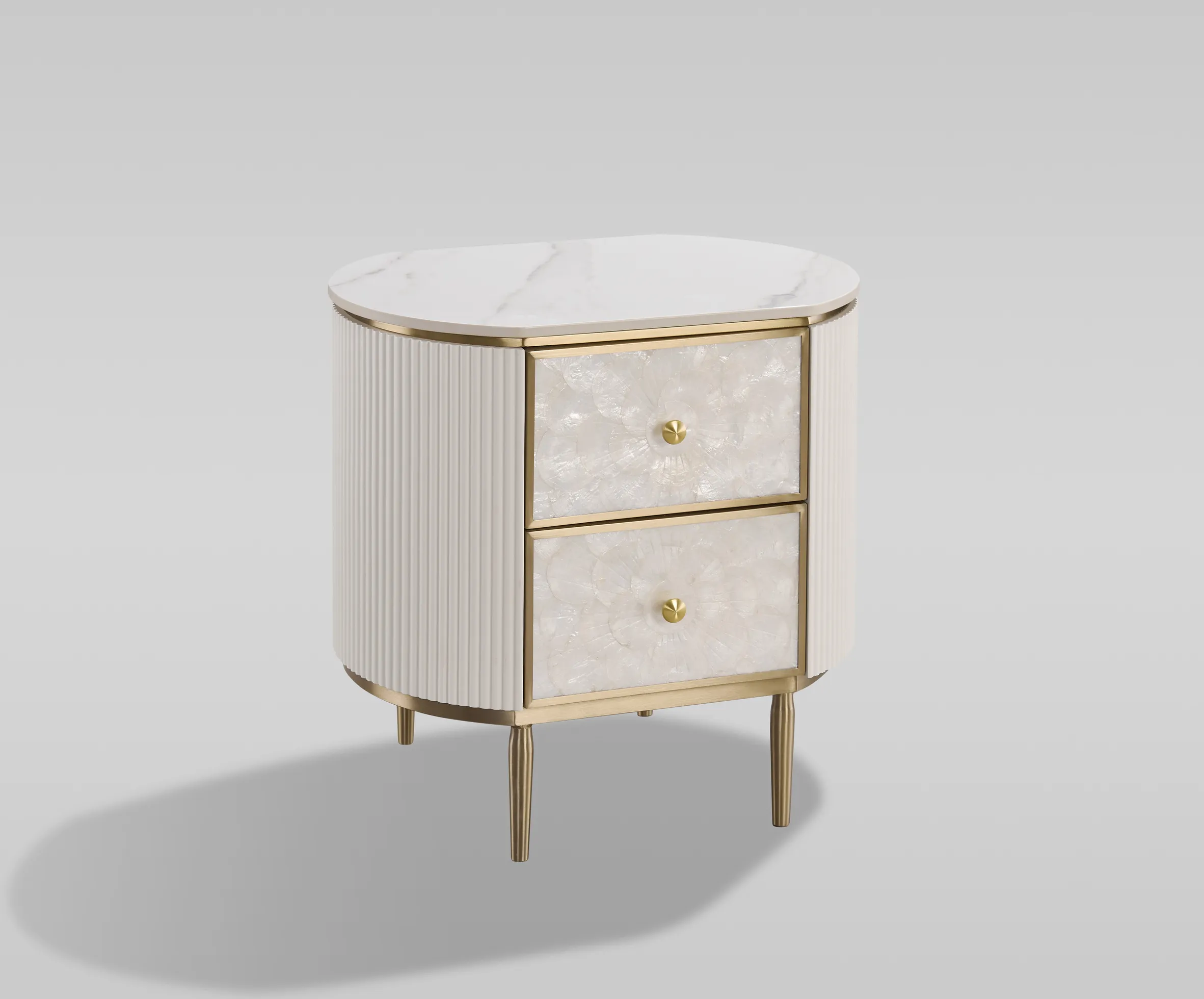 Naktinis staliukas STILI, off-white, 55x40x55 cm