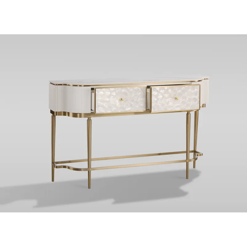 Konsolė STILI, off-white, 140x35x86 cm