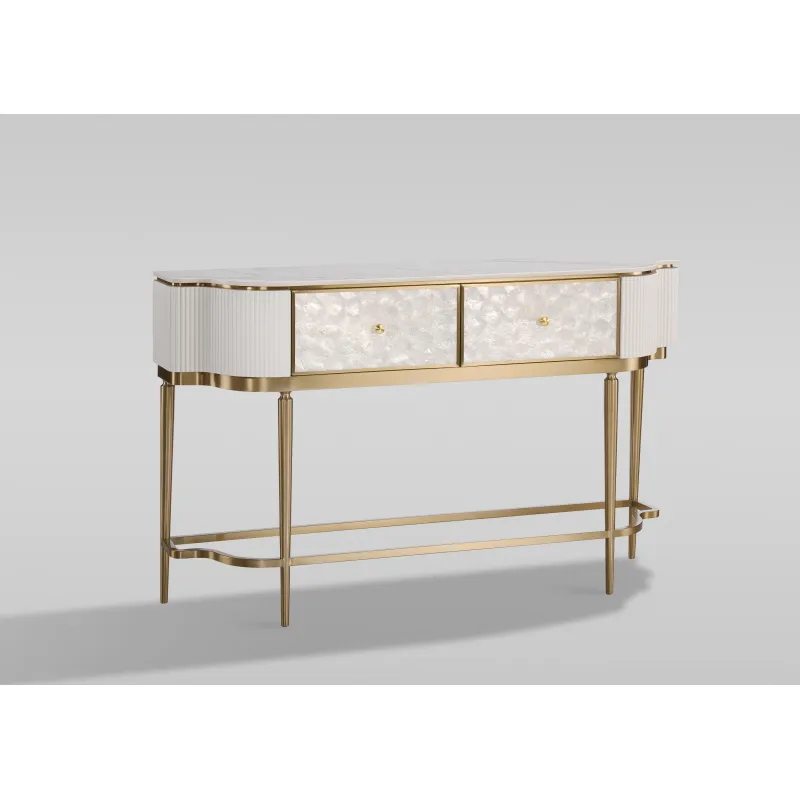 Konsolė STILI, off-white, 140x35x86 cm