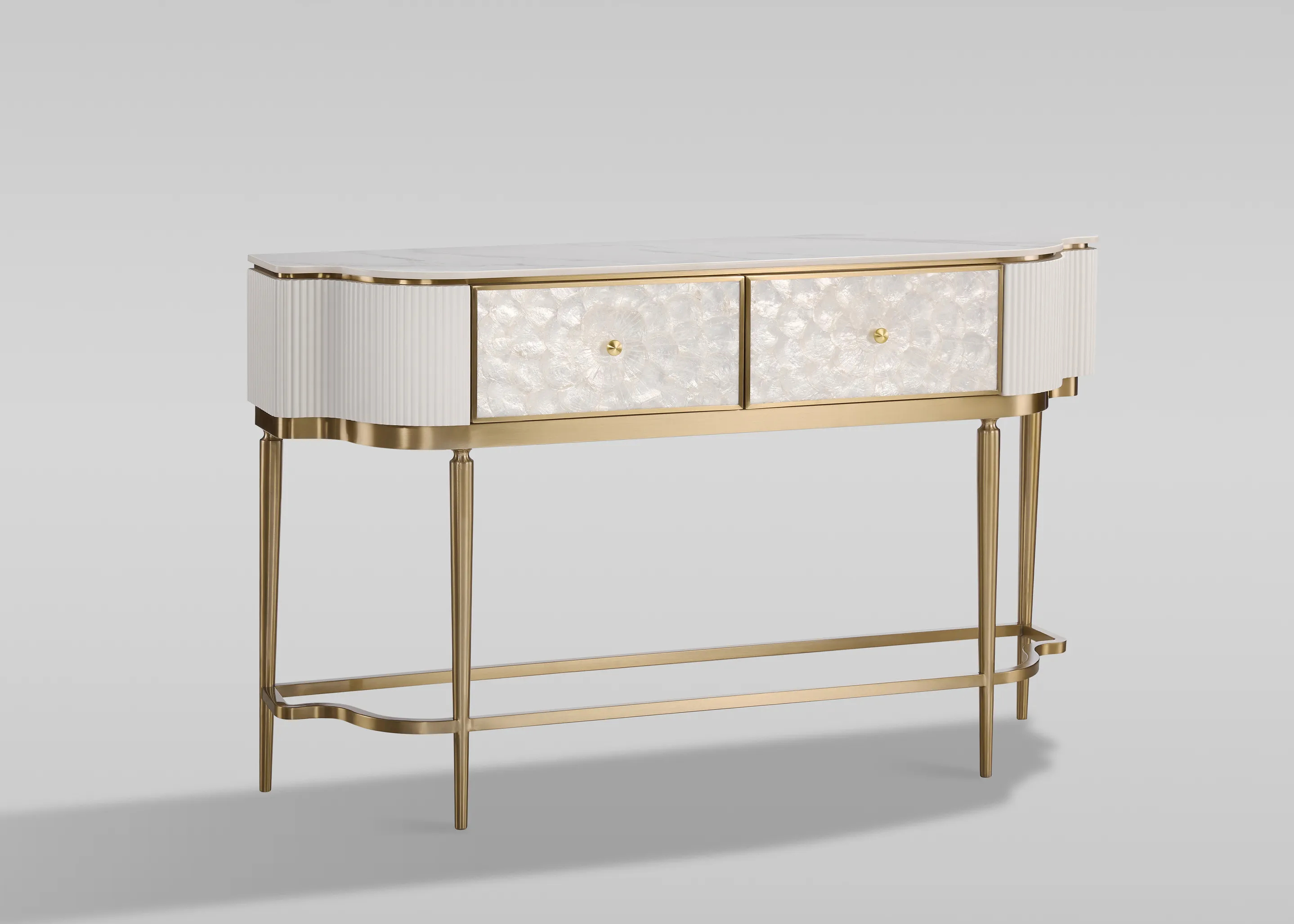 Konsolė STILI, off-white, 140x35x86 cm