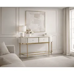 Konsolė STILI, off-white, 140x35x86 cm