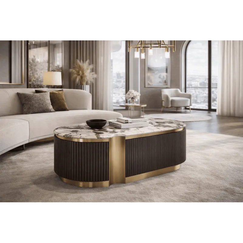 Žurnalinis-kavos staliukas STILI, grafito, 122x60x45 cm