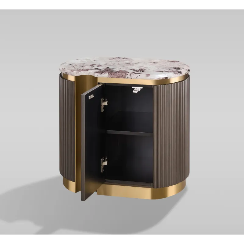 Naktinis staliukas STILI, kairinis, grafito, 60x40x55 cm