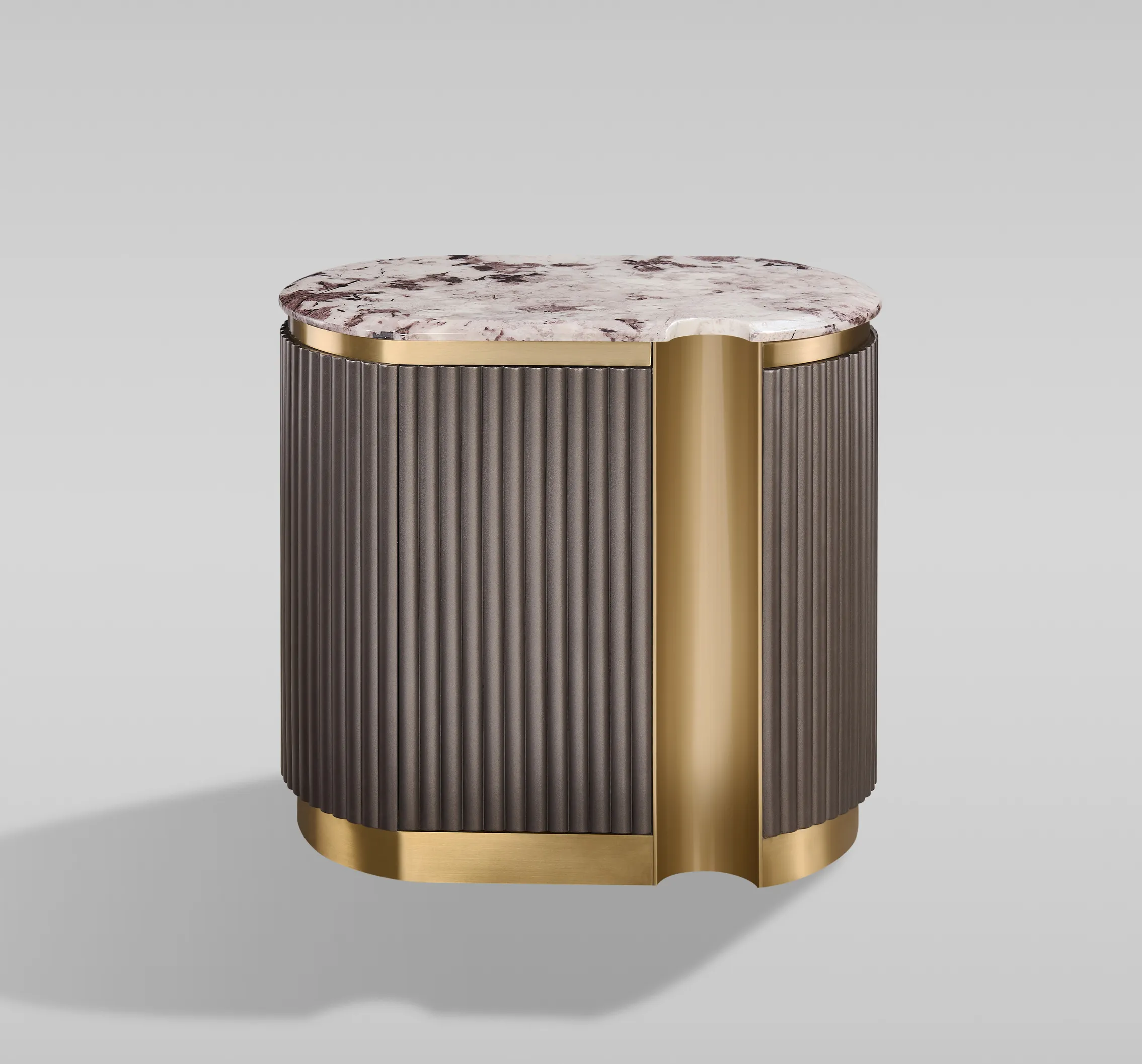 Naktinis staliukas STILI, dešininis, grafito, 60x40x55 cm