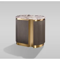 Naktinis staliukas STILI, dešininis, grafito, 60x40x55 cm