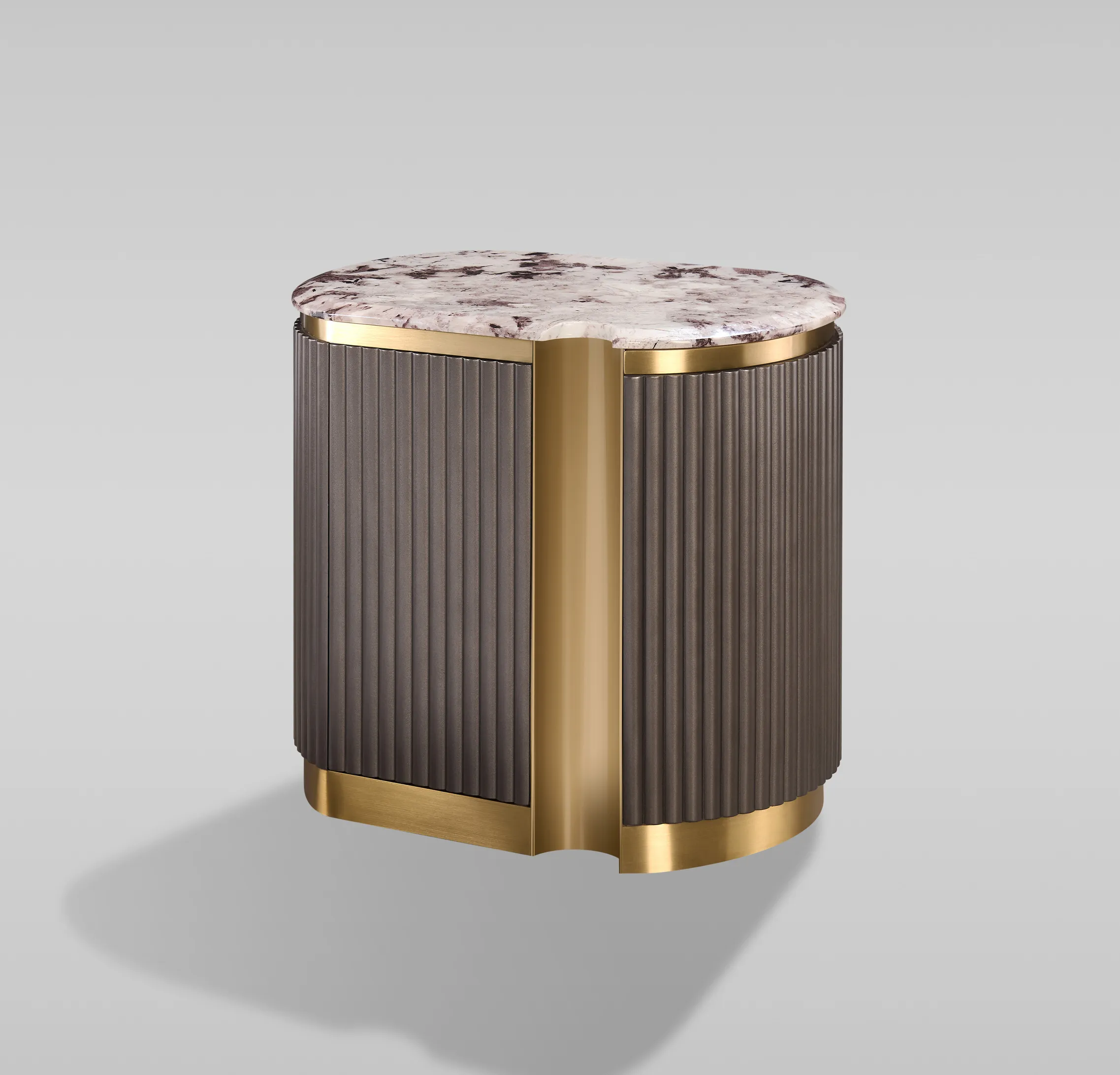 Naktinis staliukas STILI, dešininis, grafito, 60x40x55 cm