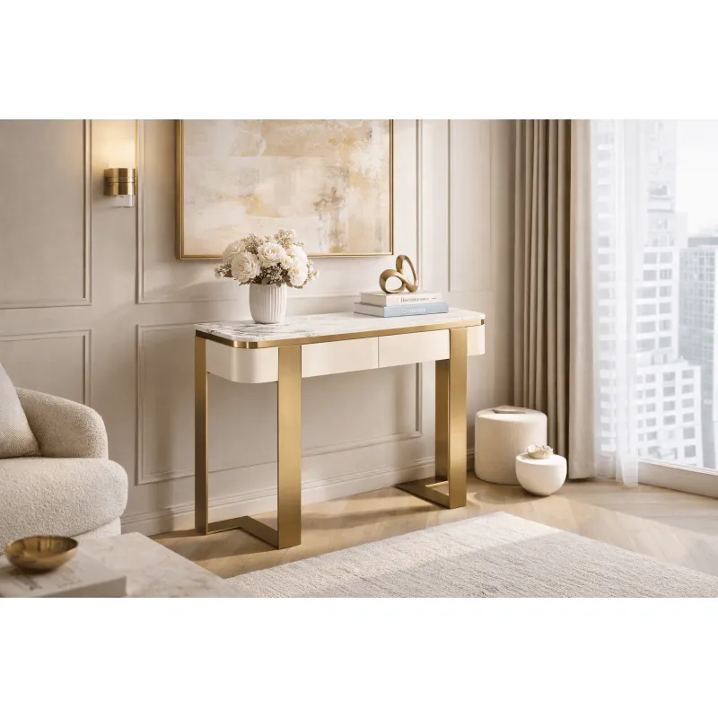 Konsolė STILI, off-white, 120x38x85 cm