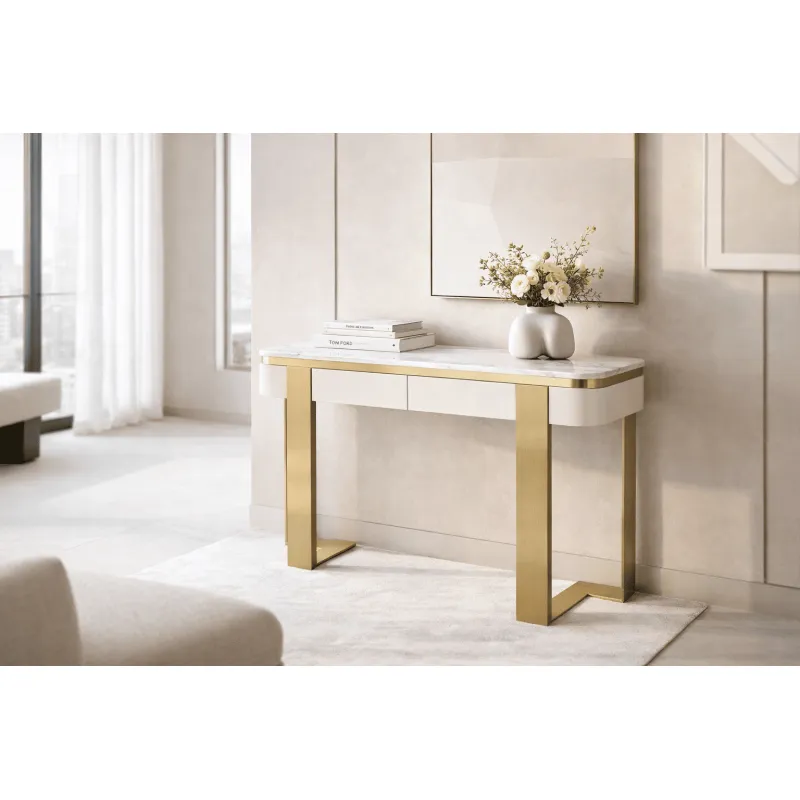 Konsolė STILI, off-white, 120x38x85 cm