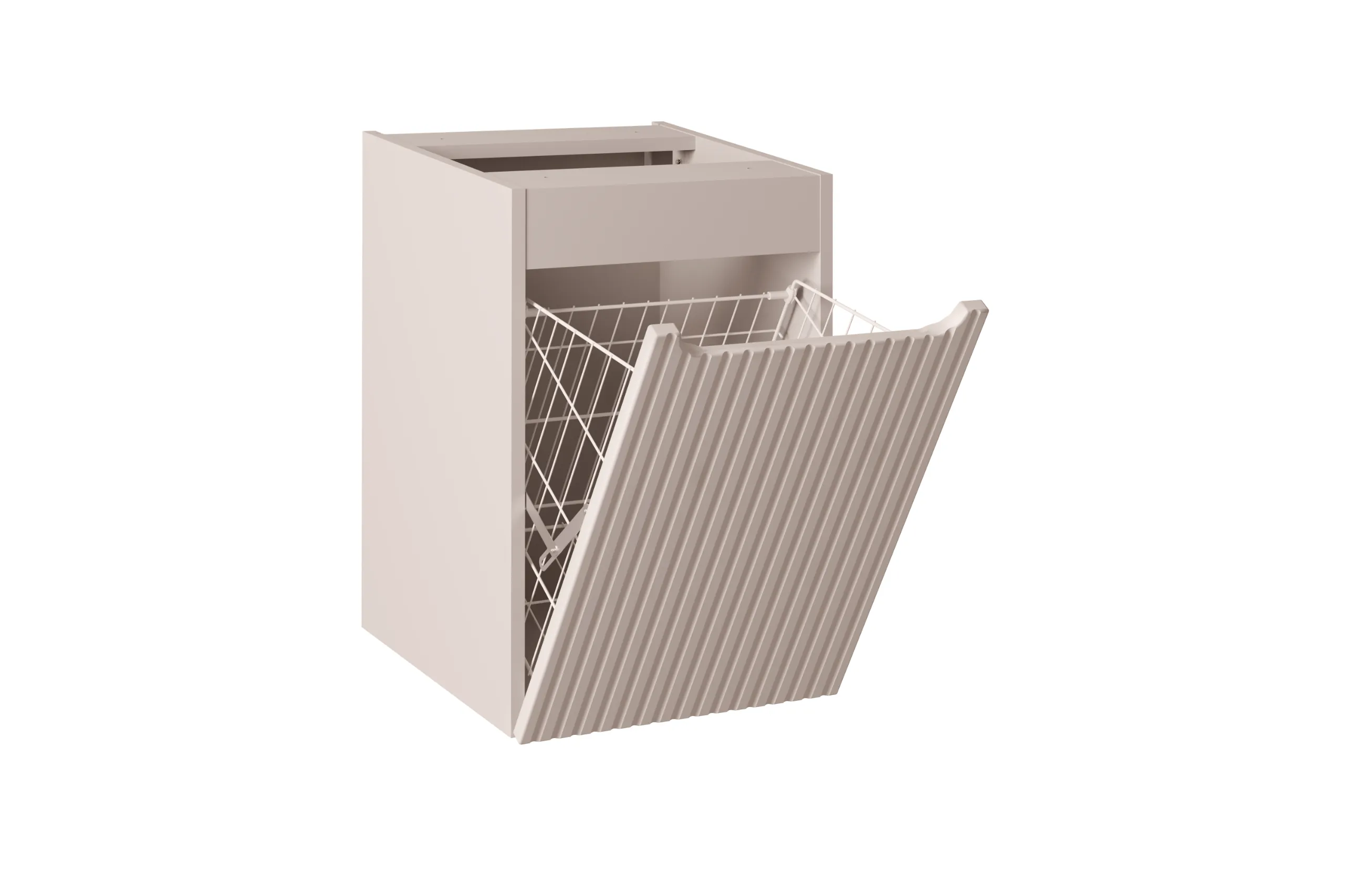 Vonios spintelė su skalbinių krepšiu NOVA CASHMERE, 100x40x57