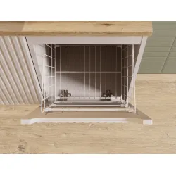 Vonios spintelė su skalbinių krepšiu NOVA CASHMERE, 100x40x57