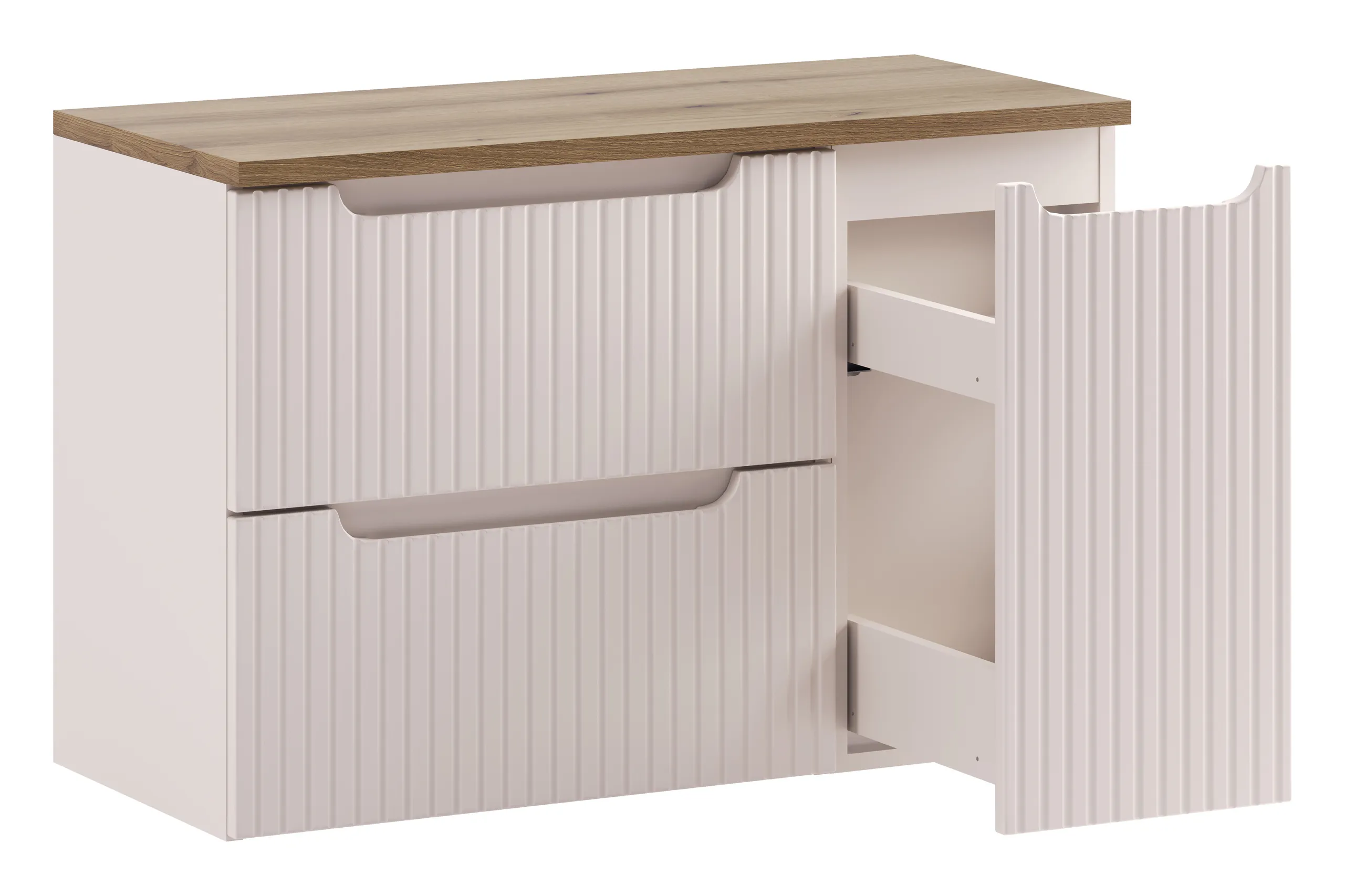 Vonios spintelė su stalviršiumi NOVA CASHMERE, 90x40x57