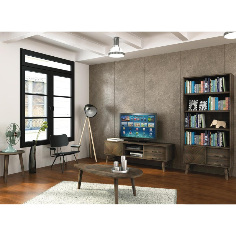 modernus TV staliukas, praktiškas, rudas