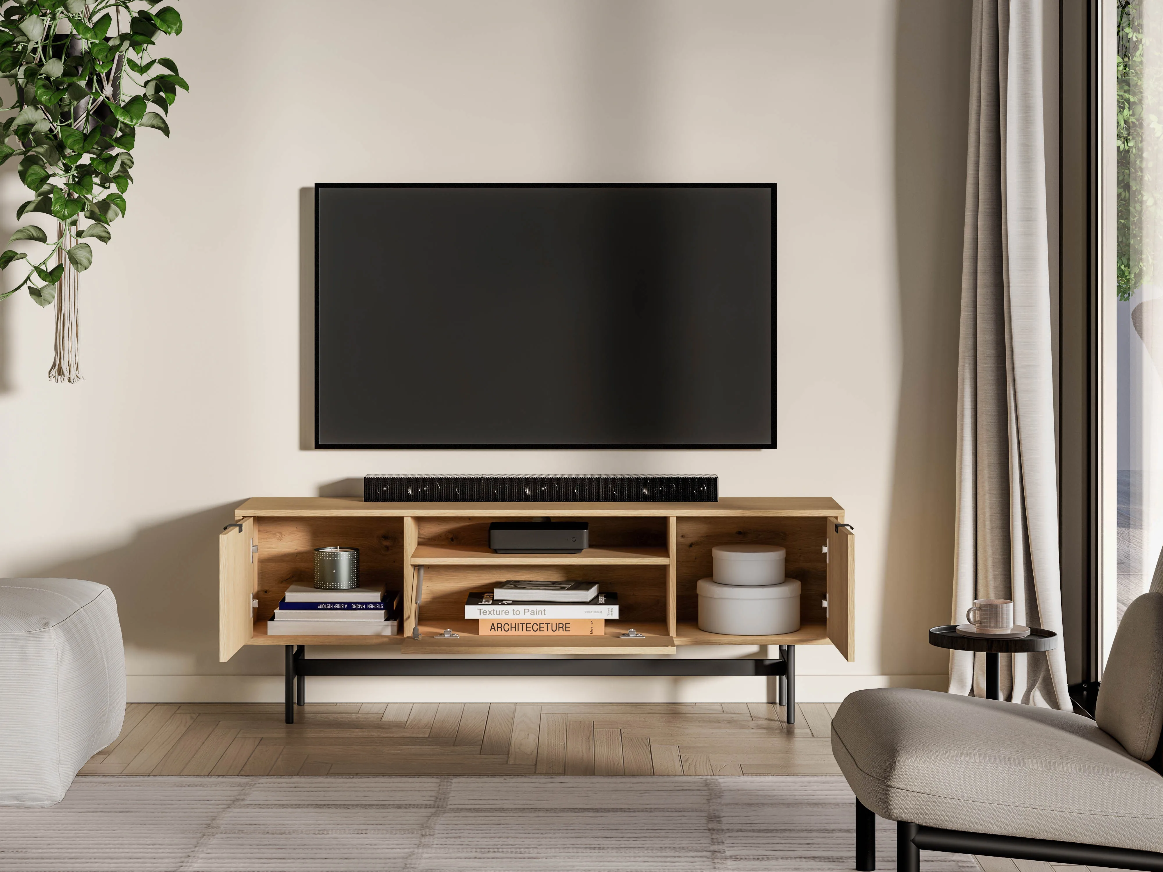TV spintelė REYNA, 150x33x53 cm