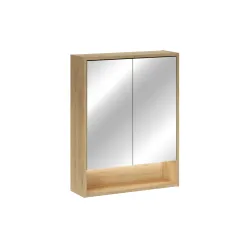 Vonios LED veidrodis-spintelė VIONA CREMO, 60x19x77 cm