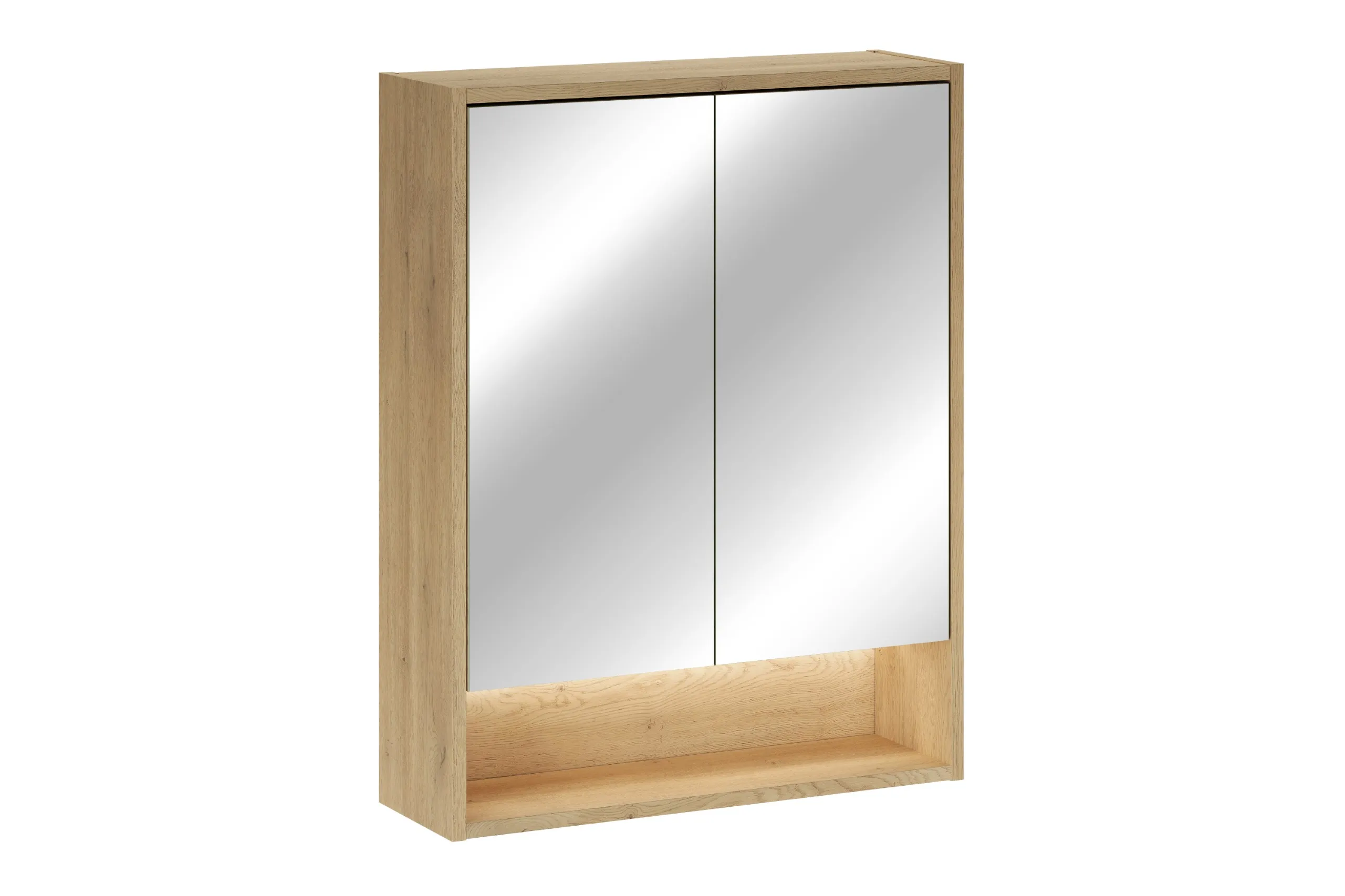 Vonios LED veidrodis-spintelė VIONA CREMO, 60x19x77 cm