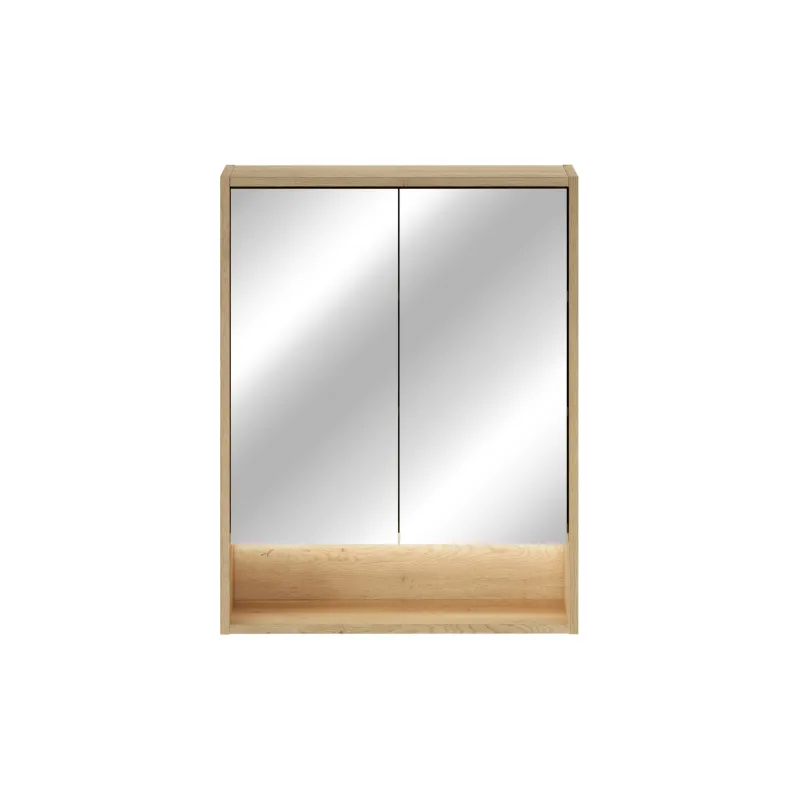 Vonios LED veidrodis-spintelė VIONA CREMO, 60x19x77 cm