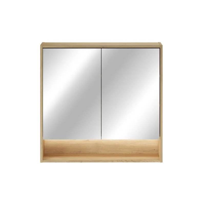 Vonios LED veidrodis-spintelė VIONA CREMO, 80x19x77 cm