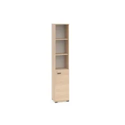 Siaura biuro lentyna su spintele ODEL, 39x34x203 cm