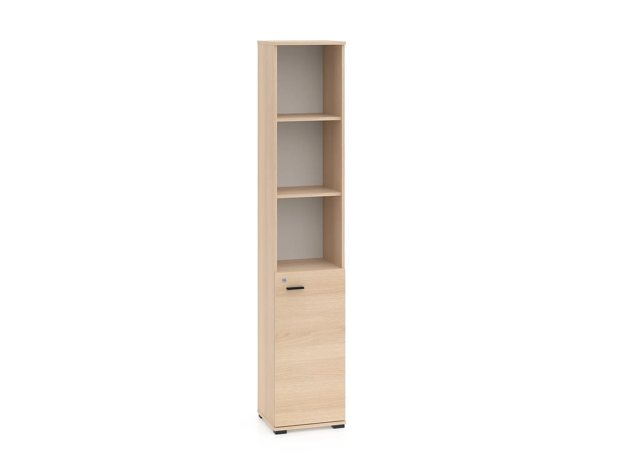 Siaura biuro lentyna su spintele ODEL, 39x34x203 cm